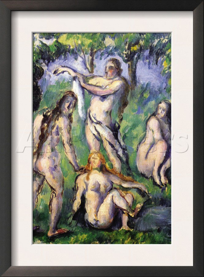 Bathers Detailed - Paul Cezanne Painting